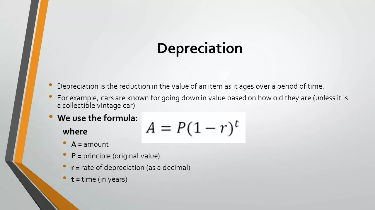 What is depreciation, types of depreciation?